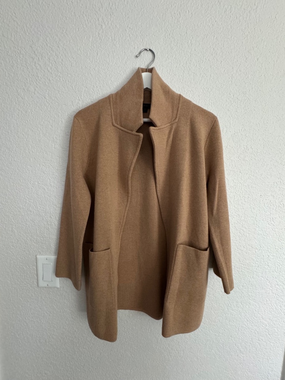 J. Crew Sophie Open Front Sweater Blazer Camel/Tan - XS